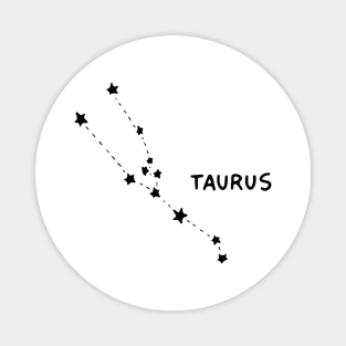 Zodiac Sign - Taurus Black Magnet